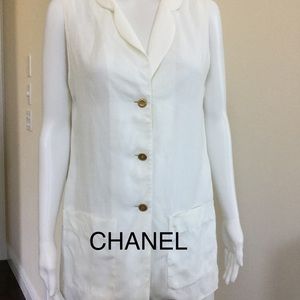 Authentic Chanel linen blouse Buttons Worth more!